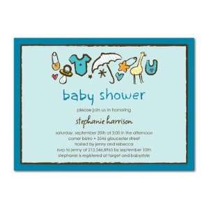   Shower Invitations   Special Gear Lightest Turquoise By Robyn Miller