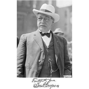 Samuel Gompers Union Labor Leader 8 1/2 X11 Photograph w/ Reprint 