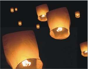 White Fire Sky Chinese Lanterns Birthday Wedding Christmas Party Fly 