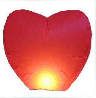 Heart Shaped Fire Sky Chinese Lanterns Birthday Wedding Christmas 