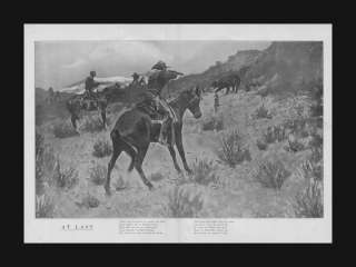   , Cowboys on Bear Hunt, Frederic Remington, Antique print 1902  