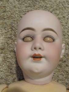   HUGE 40 ANTIQUE GERMAN BISQUE DOLL EARLY H MARK CIRCA 1885  