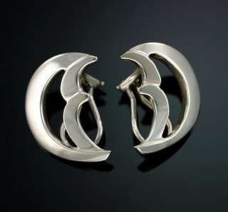 Tiffany & Co Paloma Picasso Rare Crescent Man Moon Earrings Clip 