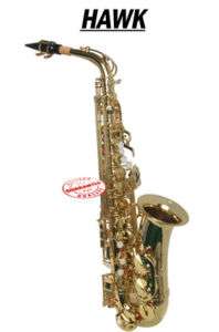 Hawk Alto Saxophone Gold ~ Pro Case + Mouthpiece + More  