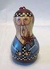 The Gourd Lady Hand Painted Artist Christmas Gourd Santa Claus Star 