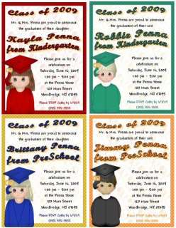Kindergarten Preschool Graduation Invitations/Boy/Girl  