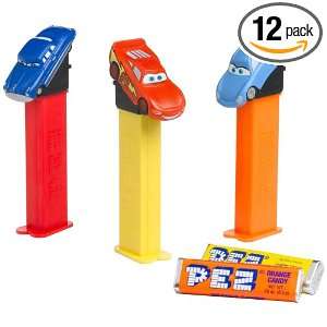 PEZ Disney Cars, 0.58 Ounce Assorted Candy Dispensers (Pack of 12 