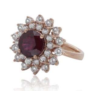   Jewelers Effy® 14K Rose Gold Diamond and Ruby Ring 3.94 Tcw. Jewelry