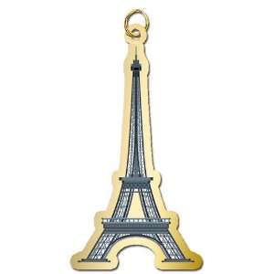 Eiffel Tower Charm   3/4 inch x 3/4 inch   Sterling Silver (19MM)