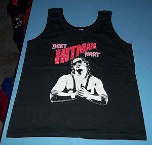 Vintage WWF Wrestling Shirt Bret Hitman Hart Tank Top 1989 RARE FIRST 