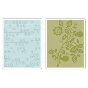  Sizzix Embossing Folders   Pear and Vines Set