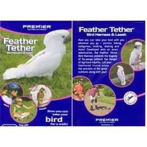  Feather Tether Bird Harness & Leash Large black Pet 