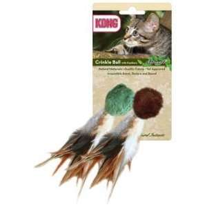   Top Quality Kong Natural Crinkle Ball With Feathers Cc4