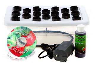 18 plant CLONING SYSTEM Hydroponic cloner KIT grower  