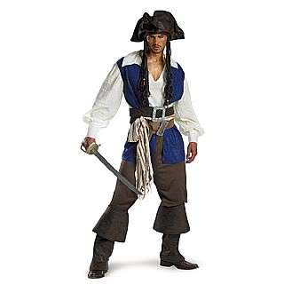 Mens Pirates Of Caribbean DELUXE JACK SPARROW Costume  