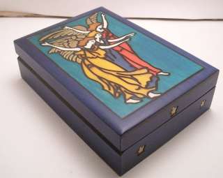   Saphirots Angels Polish Handmade Wood Tarot Card Keepsake Box!  