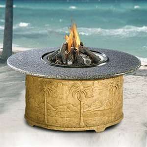 California Outdoor PS CH FP Palm Chat Height Table Fire Pit  