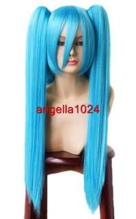 clip on sky blue straight ponytail cosplay wig 06  
