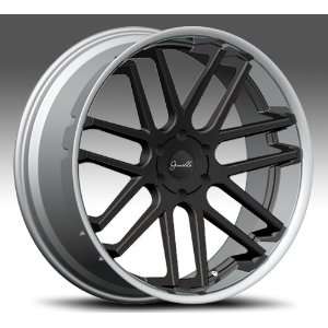   Wheels Rims Black Face Chrome Stainless Lip 4pc   1set Automotive