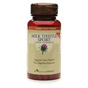  GNC Herbal Plus Milk Thistle Sport, Veggie Caps, 60 ea 
