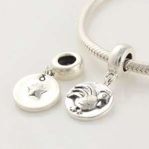  925 Sterling Silver Ring Shape Charm with Chinese Zodiac 
