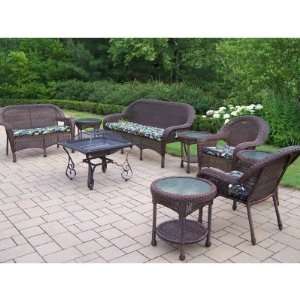   Furniture 90028 8 BF CF 8039 BK Resin Wicker 8 Pieces S Patio, Lawn