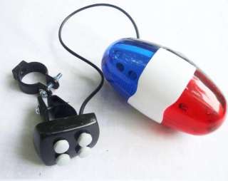 Bike Bicycle 6 LED Cycling 4 Sounds Electronic Bell Horn Bell Turn 