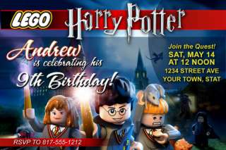 LEGO HARRY POTTER BIRTHDAY INVITATIONS INVITES  