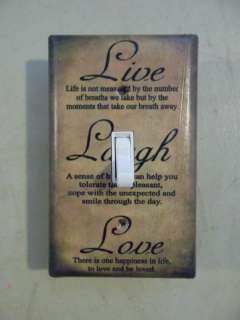LIVE LAUGH LOVE CUSTOM LIGHT SWITCH PLATE COVER  