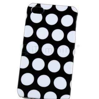   Dot Rear Hard Case+PRIVACY Filter Protector for iPhone 4 G 4S  
