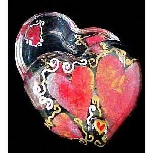  Hearts of Fire Design   Heart Shaped Box   2 pieces   4.5 