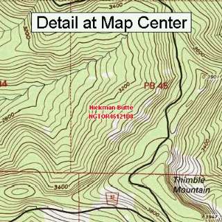  USGS Topographic Quadrangle Map   Hickman Butte, Oregon 