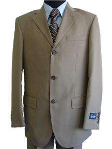 New Made in Italy Men Wool Suit 3BTN Taupe sz 44R 44 R  