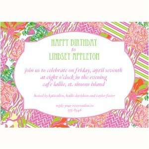 Lilly Pulitzer Personalized Invitations   Buy Local Patch   Horizontal