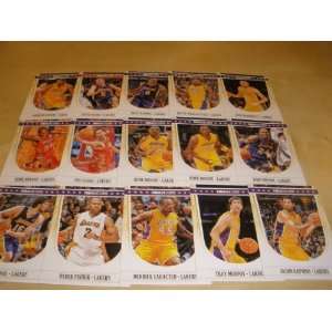  2011 12 Panini NBA Hoops Los Angeles Lakers Team Set (15 