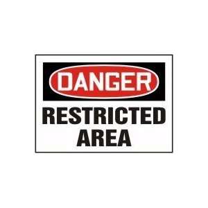  DANGER RESTRICTED AREA Sign   14 x 20 Aluma Lite