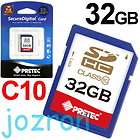 pretec 32gb 32g sdhc sd card flash memory dsla class