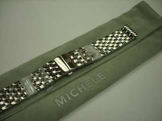 New Authentic Michele Deco Chrono Steel Watch Band 18mm  