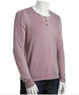 Gypsy 05 burgundy pigment dyed cotton modal long sleeve henley style 