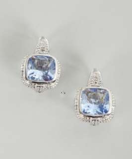 Judith Ripka blue quartz and diamond Roma earrings   up to 