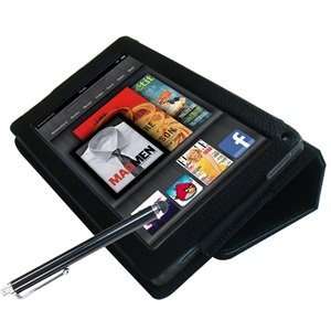  Color Kindle Fire 3G WiFi PU Leather Stand Case/Cover + Black Color 