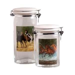  Running Free Glass Canister Set