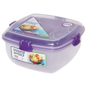 Sistema Klip It Chill To Go Salad Container Togo With Ice Pack Lunch 