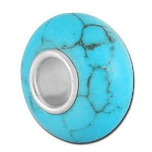  13mm Blue Turquoise Large Hole Bead: Jewelry