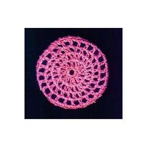   : Neon Pink Classic Crocheted Hair Bun Cover  LARGE: Everything Else