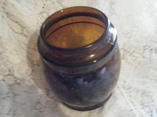 Vintage Brown Siesta Ware Glass Cookie Jar/Canister~NR~  