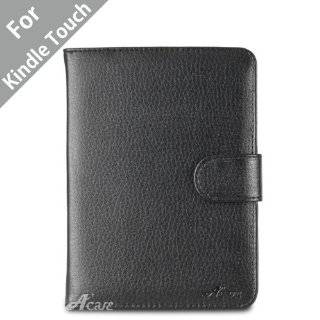 (TM) Kindle Touch Leather Case (Black) for 4th Generation 6 Kindle 
