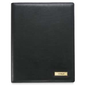  Day Timer Open Leather Padfolio with Calculator, Pockets 