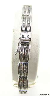 41ctw Genuine DIAMOND Bracelet & Earrings Matching SET   14k White 