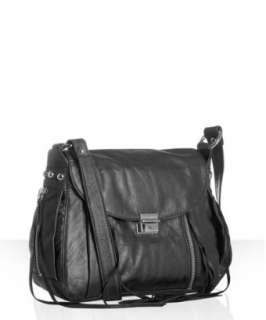 Rebecca Minkoff black leather Beloved Mini flap crossbody bag 